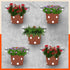 RUI Hanging Metal Pot Holders / Planters for Home / Balcony / Garden | Terra - Set of 5